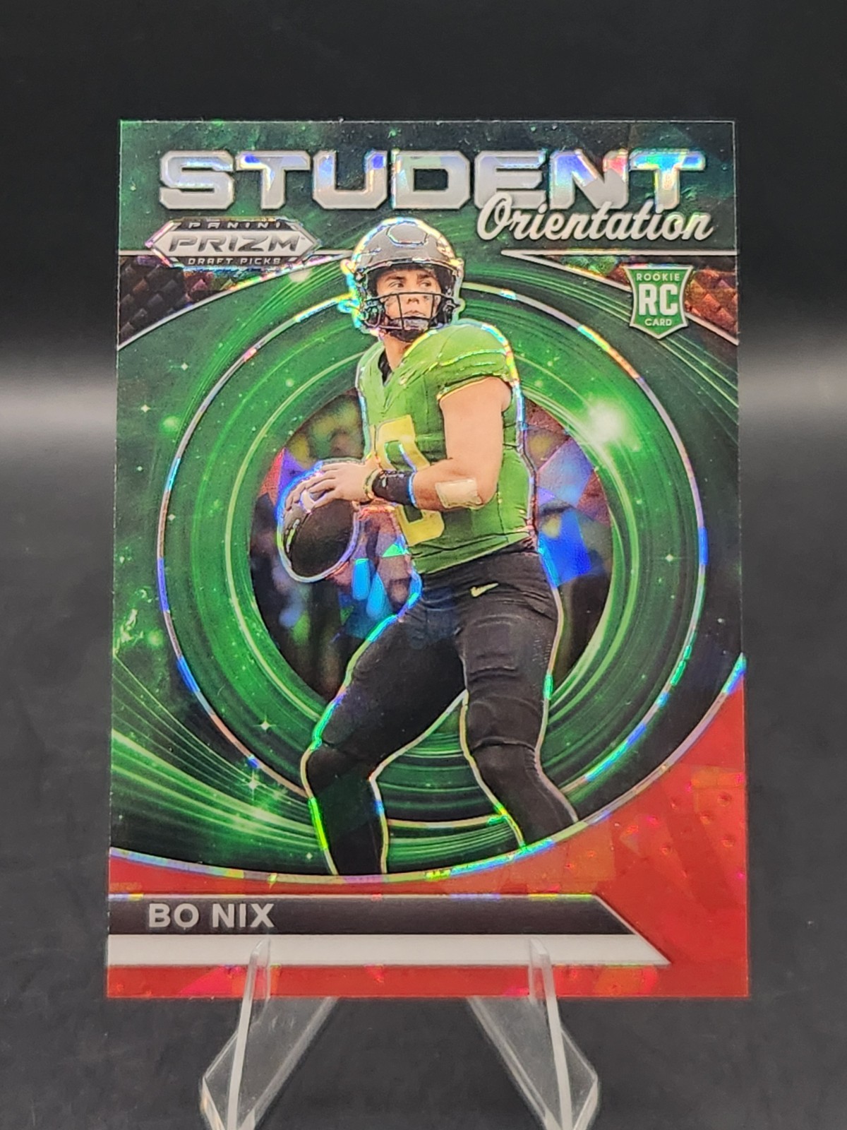 2024 Panini Prizm Draft Picks - Student Orientation Bo Nix #SO-BN Red Ice Prizm
