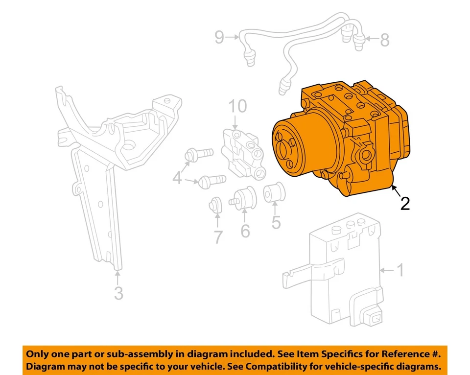 Modulador ABS usado serve: 1998 Acura Rl conjunto de modulador grau A - Imagem 2 de 4