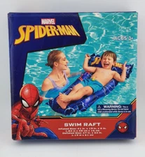 Bestway Spiderman Kid's Inflatable Swim Raft Ages 3+ - 41"x19"x6" - New