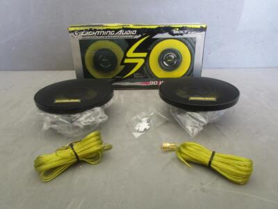 Lightning Audio 4 Inch 2-Way 90 Watt Speaker set Hardware Wire Kit