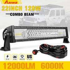 22inch 120w Led Light Bar Spot Flood Combo Work Ute Truck Suv Atv 24 Wire 22inch 120w Led Light Bar Spot Flood Combo Work Ute Truck Suv Atv 24 Wire