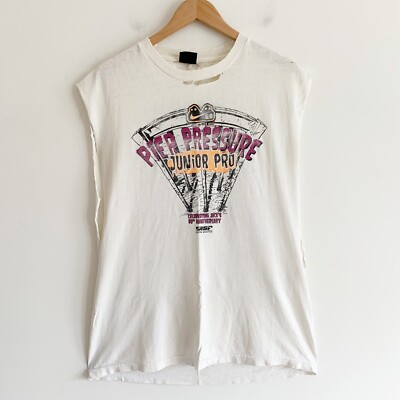 #ad Nike 6.0 Vintage Pier Pressure Junior Pro AM Surf Cut Off Tee Shirt Large Read $49.99