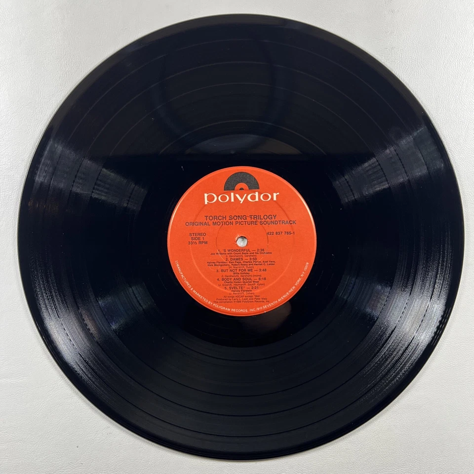 Torch Song Trilogy Original Motion Soundtrack” LP/Polydor (EX) 1989 Promo - Image 4 of 4
