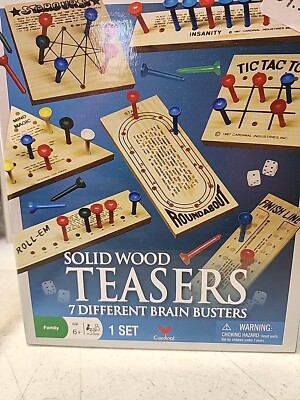 Solid Wood Brain Teasers  7 Different Brain Busters