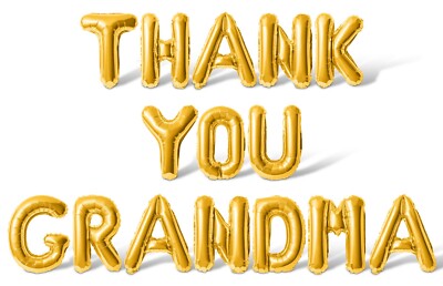 THANK YOU GRANDMA Letter Balloon Banner - Grandparents Day Party Decorations