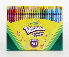 Crayola Twistables Colored Pencil Set, Art Supplies, Gift for Kids, 50 Count 