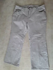 VTG Gitano Jeans Womens Size 24W Beige Denim Pants Flare
