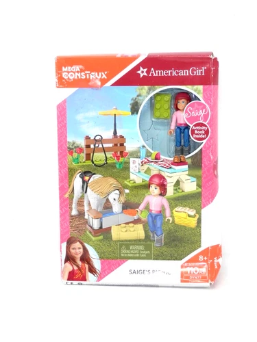 American Girl Mega Construx Saige's Picnic • Brick Building Playset New Bad Box