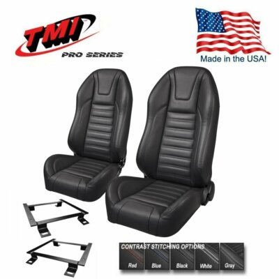 TMI Pro Series Sport R Highback Bucket Seats & Brackets for 1970-74 Camaro