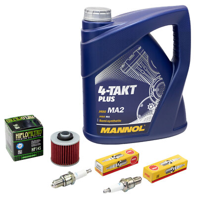 Inspektionspaket Öl 4L für Yamaha XV 535 Virago XV535 1988-03 Ölfilter+Zündkerze