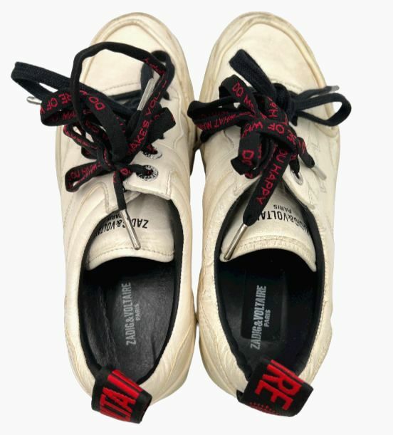 $298 Zadig & Voltaire Women's White Blaze Chunky Sneakers