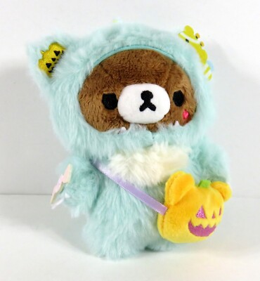 San X Rilakkuma Monster Series Halloween Mystery Plush 4'' Blue Monster NEW