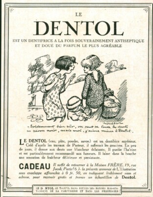 Reklame alte Zahnpasta Dentol 1928 aus Zeitschrift Poulbot
