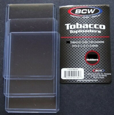 (3 Loose Holders) BCW Tobacco Card Top Loader Card Holder 722626001307| eBay