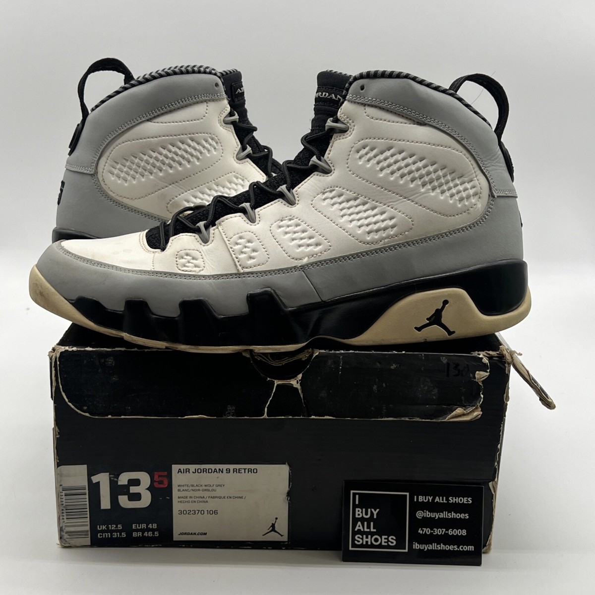 Size 13.5 - Air Jordan 9 Retro Barons (302370-106) | eBay