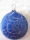 Vintage FLAT BLUE CRACKLED LOOK Christmas Ornament West Germany Holiday Decor — photo 6