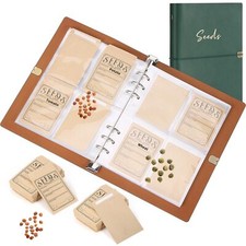 160Pockets Seed Storage Organizer Binder Seed Collecting Book for Garden Flowers