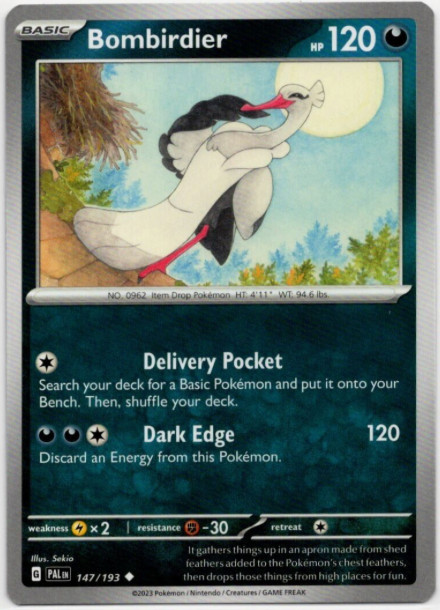 Pokemon -  147/193 - Bombirdier - Paldea Evolved - NM/M