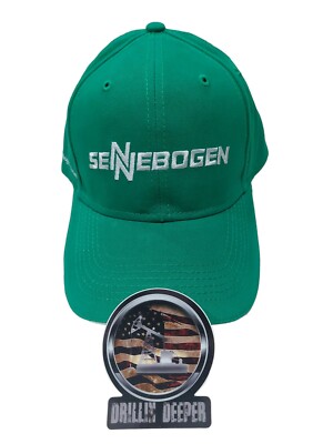 Sennebogen Crane Hat $Rare$ and Stickers Crane Oilfield Mining Construction P54