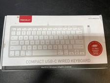 Macally USB Wired Keyboard for Mac and Window...
