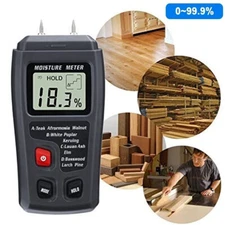 Digital LCD Wood Moisture Meter Detector Tester Wood Firewood Paper Cardboard