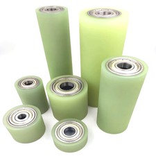 OD25-50mm PP Polyformaldehyde Coated Double Bearing Nylon Roller Pom Guide Wheel