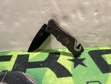 Falcon Route US 66 Stainless Steel Black Folding Pocket Knife 3.5" Blade