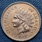 1873 Indian Head Cent 1c GEM UNC Uncirculated Red #100856