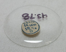 GLASS POCKET WATCH CRYSTAL WATCHMAKER SIZE 18 14/16 H 5 REPLACEMENT PART 346