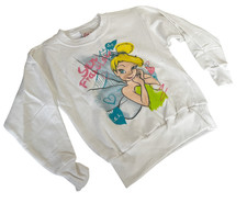 Disney Girls Tinker Bell San Francisco Graphic White Pullover Sweatshirt Size S