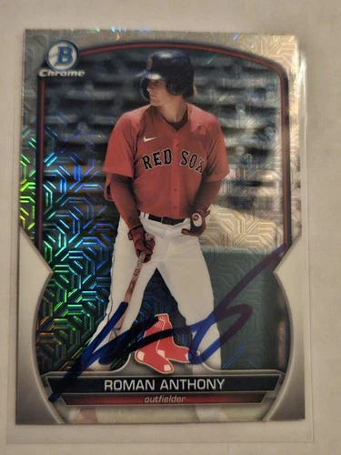 ROMAN ANTHONY IP AUTO 2023 BOWMAN CHROME PROSPECT MOJO BCP-220  🔥