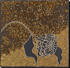 Bead Embroidery Kit "Black chrysanthemum" Stitching Handmade Beadwork