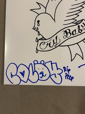 LIL PEEP CRYBABY VINYL ALBUM SIGNED BY LIL TRACY COLDHART WICCA