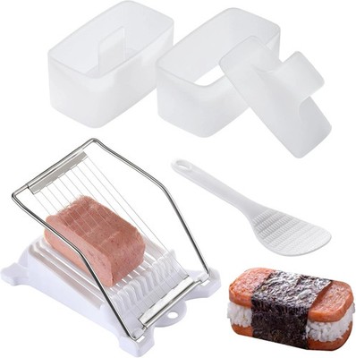 2PCS Spam Musubi Press Mold Kit, Cokuma Spam Musubi Mold with Meat Spam Slicer a