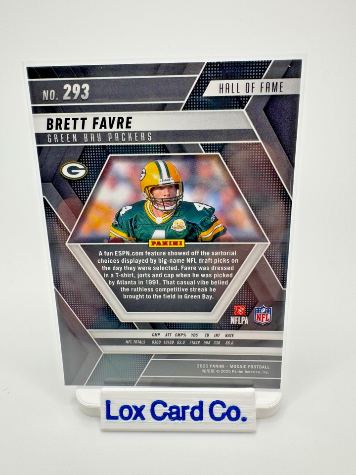 2025 Brett Favre 293 Panini Mosaic HOF Quarter Back Green