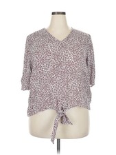 1.State Women Red 3/4 Sleeve Blouse 2X Plus