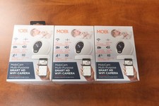 3-Count Mobi MobiCam Multi-Purpose Smart HD WiFi Camera -  70200-TY - Sealed 