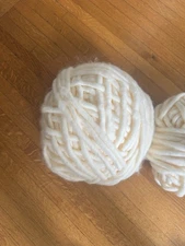 Wool Roving Yarn 2 Pack Off White Pure Wool Fiber Rovin