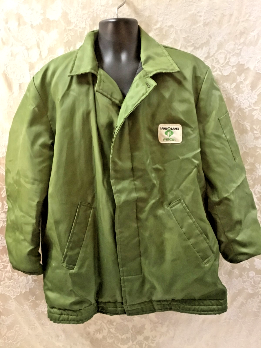 1970s Unitog Polar Coat L Parka Insulated thin Jacket Green union 