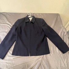 Villager By Liz Claiborne Navy Blue Blazer Jacket Size 8