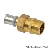"Roth Ris GeräTeverschraubung 20 Mm X 1\" Ag, Messing"