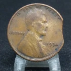 1934 Lincoln Wheat Cent Mint Error - Clipped Planchet