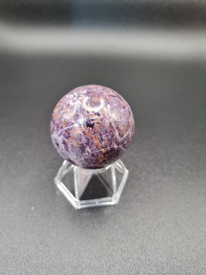 Bolivianit Kugel aus Peru (Fluorit, Serpentin & Stichtit), 124g