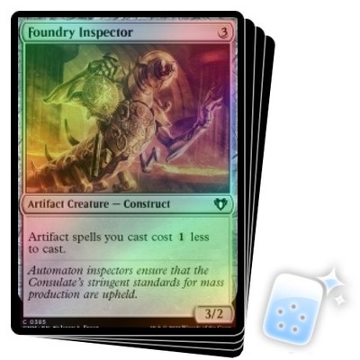 FOIL FOUNDRY INSPECTOR X4 Commander Masters Magic MTG MINT CARD