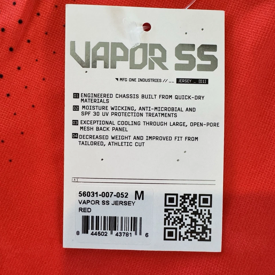 NUEVO CON ETIQUETAS One Industries MTB Vapor Camisa Manga Corta Hombre’s M Performance BMX Bicicleta Foto 3 de 4