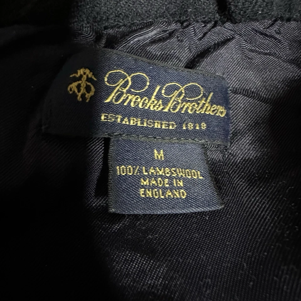 Bata de colección Brooks Brothers para hombre mediana azul marino 100 % lana de cordero hecha en Inglaterra Foto 3 de 4