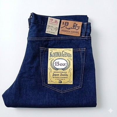 Kojima Genes RNB-102RZ 15oz Selvedge Straight Jeans Indigo 32-42