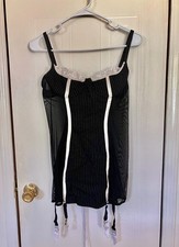 Vintage Frederick's of Hollywood Pinstripe Nightie Lingerie Retro Costume Rare