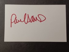 Paul Sand Signed Index Card - The Hot Rock, The Main Event, Gimme a Break