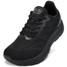 Athletic Shoes for Men Running Shoe with Wide Toe Box Black Walking Sneakers ...